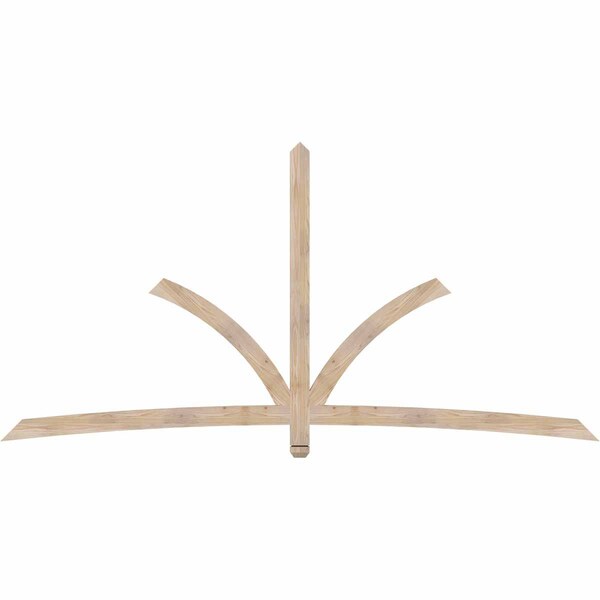 Ekena Millwork Davenport Smooth Timber Gable Bracket, Douglas Fir, 108"W x 54"H x 1 1/2"D x 3 1/2"F, 12/12 Pitch GBW108X54X0204DAV00SDF - main